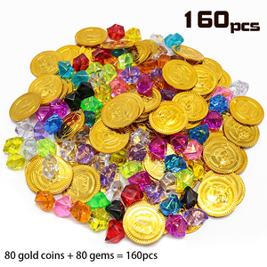 Đầy Màu Sắc Vàng Và Đá Quý Đồ Trang Sức Nhựa ABS Mô Hình Cướp Biển Đồ Chơi Với Cho Kho Báu Đồng Xu Mã Token Cho Đảng Chơi - Product Image 2