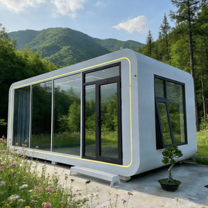 Casa Contenedor Modular de Estructura de Acero, Casa Prefabricada de Lujo Tipo Cápsula Espacial con Sala de Estar, Baño y Energía Solar para Acampar - Product Image 3