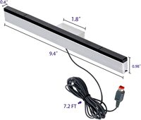 Barre de capteur pour Wii, barre de capteur de rayon infrarouge filaire de remplacement pour Console Nintendo Wii et Wii U