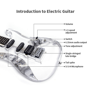 Guitar điện 6 dây chất lượng cao dành cho người mới bắt đầu, cấp độ cơ bản, với cần đàn gỗ Maple và mặt cần bằng gỗ hồng sắc - Product Image 4