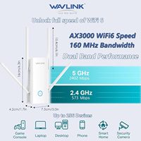 Repetidor WiFi 6 Wavlink AX3000, Router AP de Doble Banda, 4 Antenas AERIAL D6X