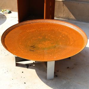 Quintal ambiente Corten fogo Bowl com Natural ferrugem cor água Bowl - Product Image 2