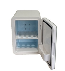 4L Marble Color 12V/220V 110V Portable Outdoor Glass Door Electric <strong>Cosmetics</strong> <strong>Fridge</strong> with Low Noise - Product Image 1