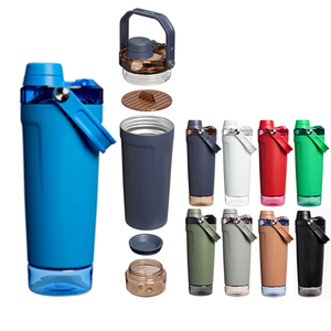New 600ml Custom Logo Portable Fitness Workout Powder 20 Oz Gym Sports Protein Shaker Cup Water Bottle - Product Image 1