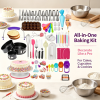 Kit d'outils de pâtisserie professionnel 700 pièces, plateau tournant antidérapant, douilles à glaçage, racloir, fournitures de pâtisserie robustes pour boulanger, vente en gros