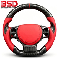 Volant personnalisé en fibre de carbone rouge Rioja avec LED RPM pour Lexus IS ISF RC RCF IS200 IS250 IS300 IS350 RC200 RC300 RC350