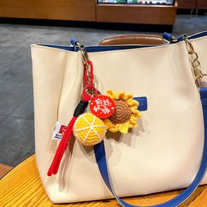 Porte-clés en peluche au crochet Tournesol gagnant l'<span class=keywords><strong>Examen</strong></span> d'entrée au lycée et à l'université, Pendentif pour sac d'étudiant, Cadeau de remise de diplôme - Product Image 6