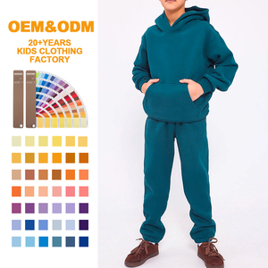 Conjuntos de sudadera de algodón orgánico para niños, conjunto de jogger de felpa francesa para niños, conjuntos de ropa para niños, conjuntos de chándal personalizados para niños, ropa infantil - Product Image 1