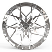 Jantes forgées monobloc XINLAI personnalisées en chrome poli, à mailles géométriques profondes et concaves, 19 pouces pour BMW, Audi, Mercedes-Benz
