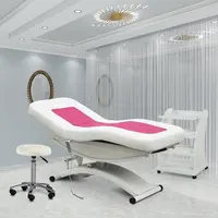 Luxury Body Therapy Spa Treatment Salon Cosmetic 3 Electric Motor Extension Pink Beauty Lash Facial Bed Massage Table