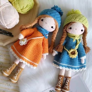 BoTu fai da te fatto a mano fai da te gancio bambola in maglia 37cm bambola alta ragazza bambola creativa materiale confezione o peluche rifinito - Product Image 6