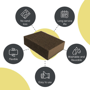 Woxin cắt có thể điều chỉnh góc nhà bếp chà làm sạch đánh bóng mài mòn Pad khối chà nhám bọt biển - Product Image 4