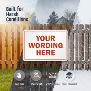 ป้ายโลหะสั่งทำพิเศษ - ขนาด 10x14 นิ้ว อลูมิเนียมเคลือบกันสนิม - สำหรับงานภายนอกอาคาร ธุรกิจ และตกแต่งบ้าน - Product Image 3