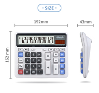 Calculatrice de bureau financière OS-2135 à 12 chiffres, grand écran LCD, style classique, en plastique, pour clavier PC et travail de bureau