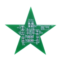 Kit de formation DIY pour étudiants : Lumière LED dégradée en forme d'étoile à cinq branches pour l'apprentissage de la soudure de Noël (rouge, vert, bleu)