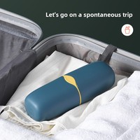 Ensemble de voyage portable 2-en-1 : Gobelet de bain de bouche et boîte de rangement pour articles de toilette, support organisateur pour brosse à dents et dentifrice – Vente en gros