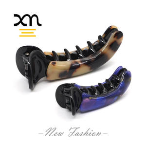 Pince à cheveux luxueux et uniques en acétate, 1 pièce, accessoires pour les cheveux épais et fins, style corne, - Product Image 5