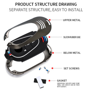 Alliage de zinc + coque de clé à distance en Silicone support de clé de voiture en métal dur adapté à Mercedes Benz - Product Image 6