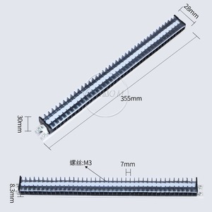 Bloque de terminales TD-1540 15A 40P para montaje en carril DIN para uso industrial - Product Image 2