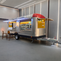 Camionnette mobile en aluminium et fibre de verre Austar pour café, glaces, barbecue, pizzas, burgers, hot-dogs, tacos, avec équipement de cuisine complet, facile à utiliser