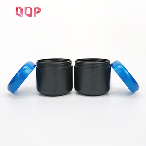 Recyclable 500ml Empty Skincare Packaging Black Body Butter Hair Gel Butter Body Scrub <b>Plastic</b> Face Cream <b>Jar</b> With Screw Lid - Product Image 3