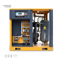 Kompresor Udara Sekrup Airking 22KW 30HP Berpendingin Udara, Berpelumas, Bertenaga AC, Stasioner, Penggerak Sabuk, dengan Operasi Senyap dan Bantalan