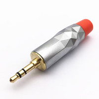 Prise audio stéréo TRS 3,5 mm à souder, broches en cuivre plaqué or, boîtier en alliage de zinc pour réparation DIY de casques et écouteurs, noir/rouge