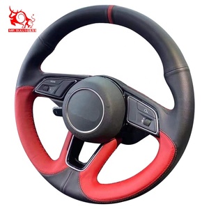 ปลอกหุ้มพวงมาลัยหนังสีดำแบบเย็บด้วยมือสำหรับรถ Audi A5 Sportback Cabriolet <span class=keywords><strong>A4</strong></span> allroad 2020 - Product Image 2