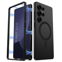 Étui de chargement magnétique sans fil 2-en-1 pour Samsung Galaxy S25 S24 S23 Ultra, chargement rapide, ajustement sécurisé, fabriqué en PC OPP