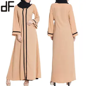 Alaseel Premium Collection Saudi Dubai Abaya Fashion Thobe Islamic Arabian Kaftan Muslim Long Dress Sand Plain Nida Abaya