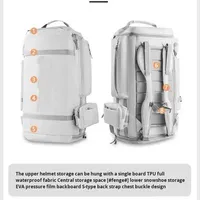 Sac à dos multifonctionnel 55L Spot Ski de grande capacité Séparation sèche et humide Sports Alpinisme Petit sac de taille pour l'extérieur