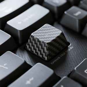 Teclas minimalistas a cuadros negras personalizables, hechas de PBT y materiales de resina, con personalización personalizada de teclas - Product Image 4