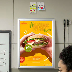 <span class=keywords><strong>Prix</strong></span> d'usine Cadre à pression étanche pour l'extérieur Cadre à clip étanche à montage mural en argent A0-A4 - Product Image 1