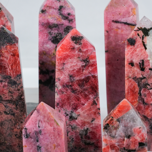 Artisanat en cristal sculpté à la main pour la guérison en gros Naturel Rhodonite Crystal Point Maditation Rhodonite Crystal Tower - Product Image 3