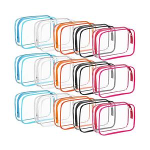 Custom Logo Women <b>Clear</b> Plastic Makeup <b>Bags</b> Cosmetiquera <b>Travel</b> Organizer Toiletry <b>Bags</b> Transparent Cosmetics Pouch with Zipper - Product Image 6