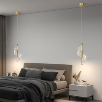 JYLIGHTING Art moderne spirale salon fond de mur pendentif lumière acrylique chambre chevet LED personnalisé escalier lustre