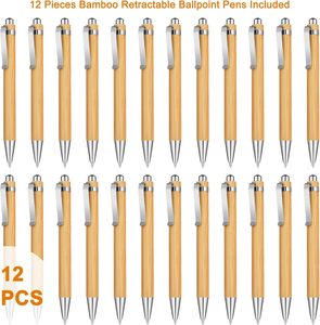 Wholesale Eco-Friendly 1.0mm Bamboo Ballpoint <b>Pen</b> Customized Logo 1.0mm Writing Width Metal Material for Promotion Advertising - Product Image 2