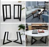 Pieds de table en métal robustes sur mesure, soudés et pliés, pour table à manger, table basse, bureau ou établi
