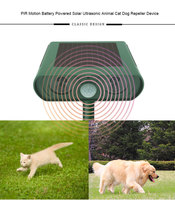 Répulsif d'animaux solaire extérieur étanche à ultrasons pour le contrôle des aboiements de chiens et la dissuasion des souris, chats, oiseaux et singes