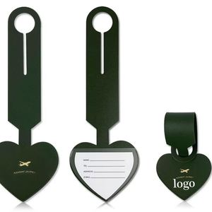 Etiqueta de equipaje personalizada con logo, para maleta, tarjeta de embarque, forma de corazón, patrón sólido, transpirable, antipérdida, colgante, para equipaje de mano. - Product Image 1