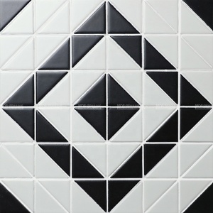Carreaux <span class=keywords><strong>de</strong></span> sol géométriques classiques en céramique émaillée mate noire <span class=keywords><strong>et</strong></span> blanche <span class=keywords><strong>de</strong></span> 2 pouces, mosaïque pour la décoration <span class=keywords><strong>de</strong></span> la <span class=keywords><strong>salle</strong></span> <span class=keywords><strong>de</strong></span> <span class=keywords><strong>bain</strong></span> <span class=keywords><strong>et</strong></span> du salon - Product Image 4
