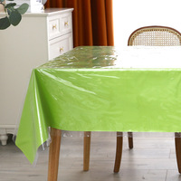 Nappe de protection en plastique transparent rectangulaire 60x120 pouces, imperméable, anti-taches, résistante à l'huile, nettoyable