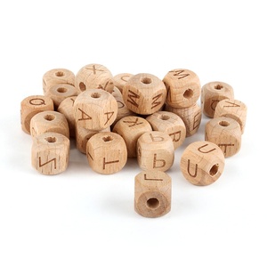 Promotion <span class=keywords><strong>Perles</strong></span> d'espacement carrées <span class=keywords><strong>en</strong></span> hêtre naturel de 12 mm avec <span class=keywords><strong>lettres</strong></span> anglaises pour la fabrication de bijoux DIY, <span class=keywords><strong>perles</strong></span> alphabet <span class=keywords><strong>en</strong></span> <span class=keywords><strong>bois</strong></span> - Product Image 2
