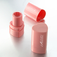 Tubes de fond de teint en plastique personnalisés, tubes vides pour crème blush en stick, forme cœur, 8g
