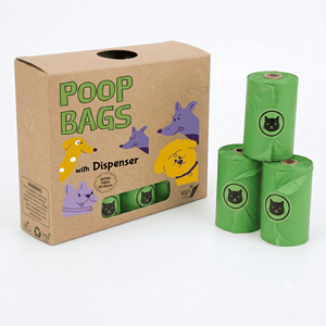 Dog Poop Bags 270 Count Premium <b>Compostable</b> Extra Thick Leak Proof Scented with Holder - Product Image 1