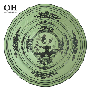 Platos de cerámica con diseño de tinta retro, utensilios de cocina italianos personalizados, venta al por mayor, platos decorativos de porcelana de hueso de alta calidad - Product Image 1