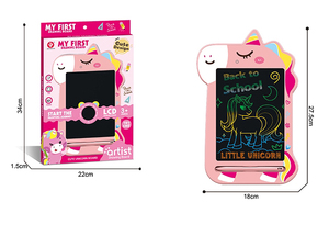 Gioco Educativo Interattivo per Bambini con Puzzle di Animali (<span class=keywords><strong>Volpe</strong></span>, Cavallo, Elefante, Bradipo) e Lavagna LCD per Disegnare e Scrivere - Product Image 1