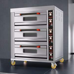 Multy Deck Oven dinding putih bagian perahu Pita kompor berjalan di Pizza Live Lp Gas Years May Double Gold Burger terowongan api ayam - Product Image 3