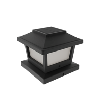 Lampe solaire à poteau de jardin moderne en ABS, étanche IP54, 1,2 V, LED, allumage/extinction automatique, blanc chaud/blanc froid, rechargeable, 4 LED SMD