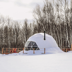 Dôme Géodésique d'Hiver Glamping 12M Tente avec Salon et Poêle Igloos <span class=keywords><strong>Domo</strong></span> Home - Product Image 2